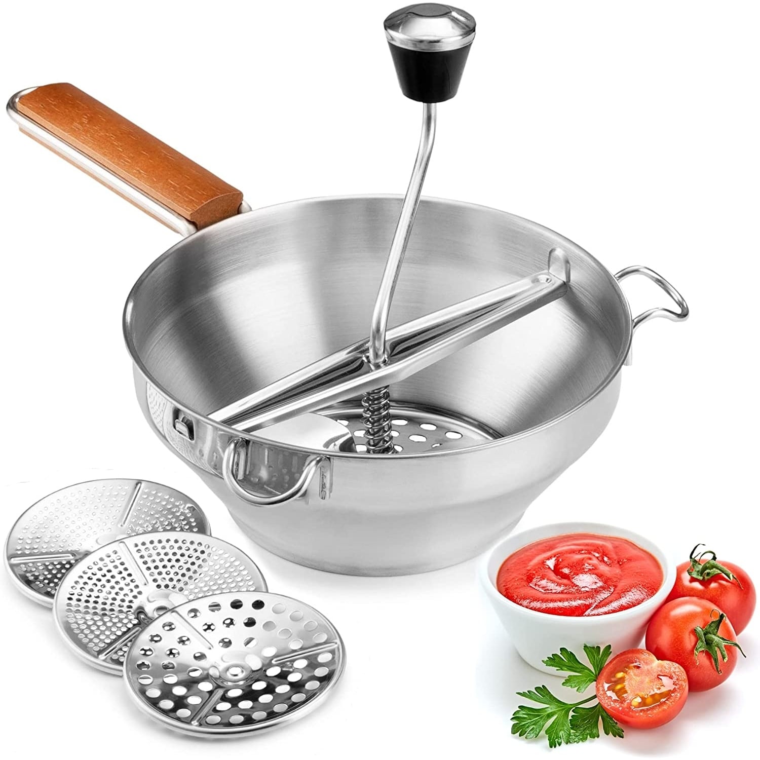 FOOD MILL Stainless Steel Rotary Milling Bowl Tomato Sauce