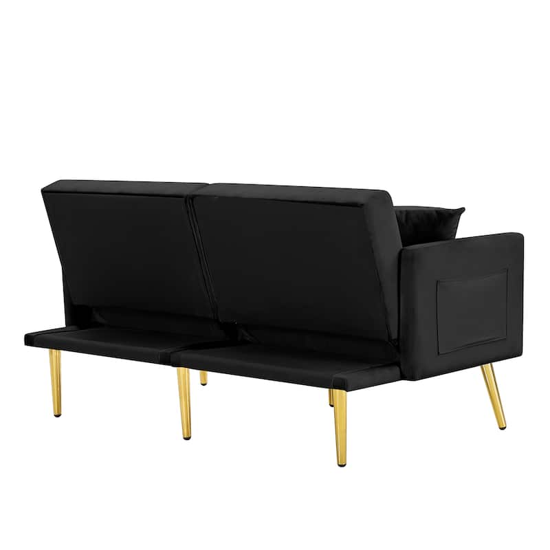 Modern Velvet Sofa Bed for Living Room, Office, Spacious Space