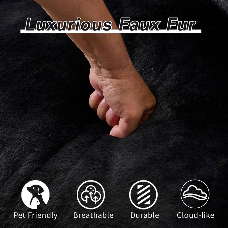 Oversized Bean Bag Sofa Reading Chair, 2-Seater Giant Bean Bag Couch with Pillows, Loveseat Chaise Lounge Sofa Chair