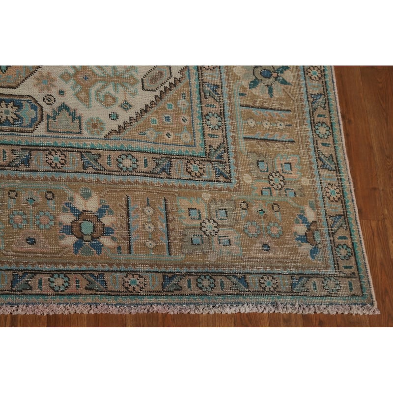 Tabriz Persian Vintage Area Rug Handmade Living Room Wool Carpet - 8'2" x 11'3"