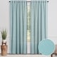 preview thumbnail 2 of 29, Chanasya Textured Kitchen Bedroom Semi-Sheer Window Curtain Panel Pair (Set of 2)