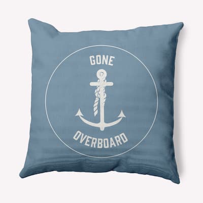 Gone Forever Overboard Nautical Decorative Indoor Pillow