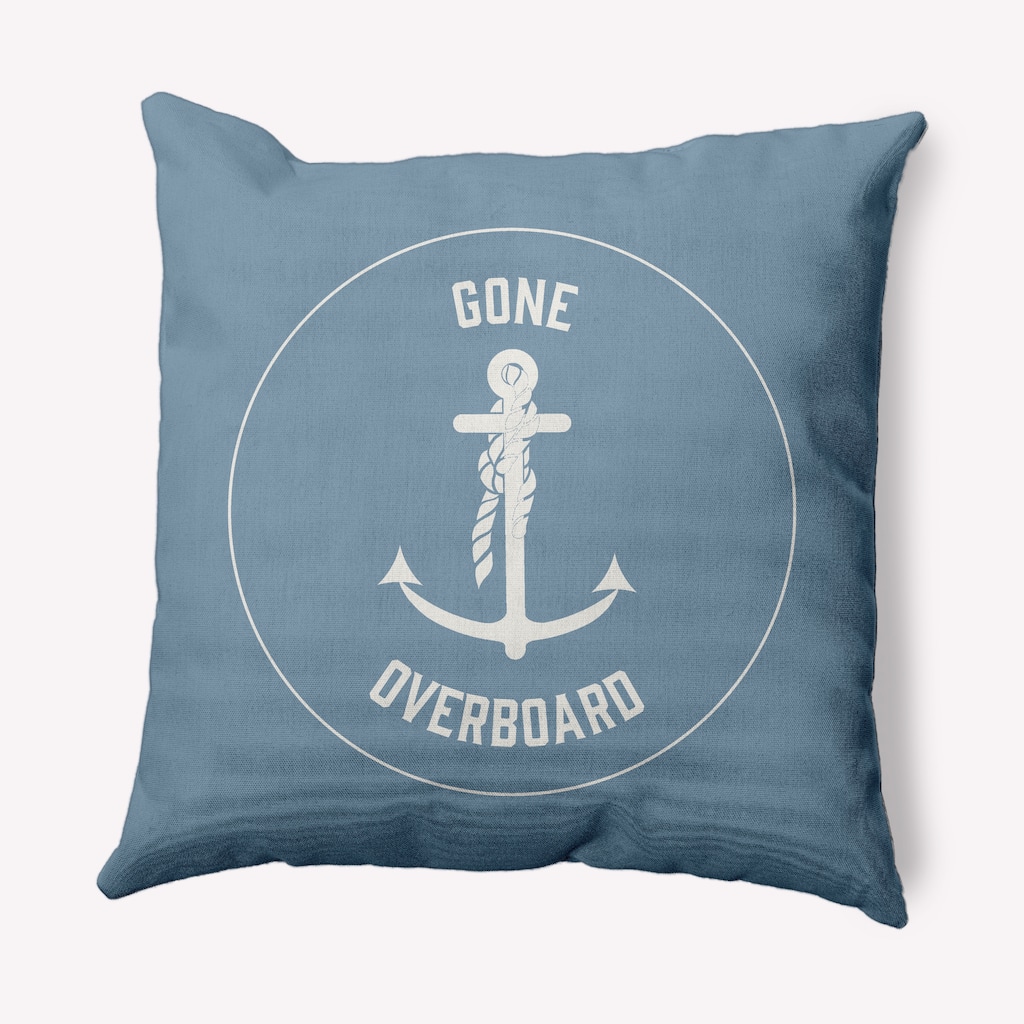 Gone Forever Overboard Nautical Decorative Indoor Pillow
