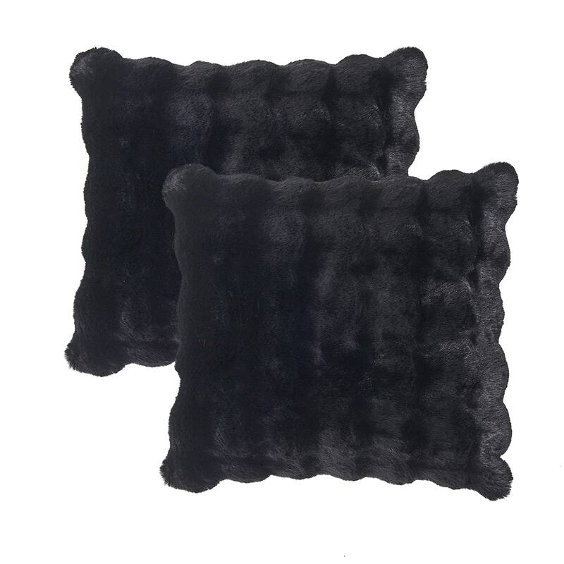 Bubble Textured FauxFur Pillow Shell Comfortable Fluffy Pillow Cover