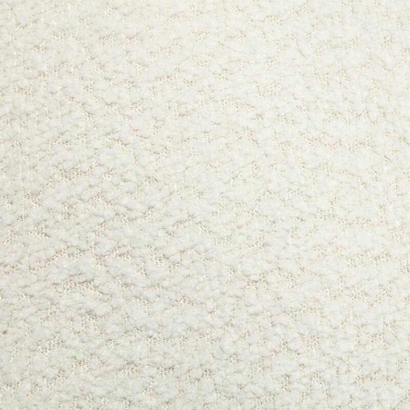 2-seater Lazy Sofa Bed with 5 Back Pillows, White Chenille for Living Room