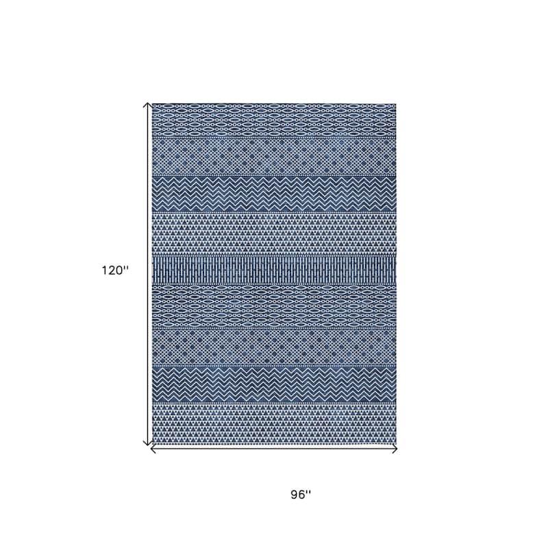 HomeRoots Chevron Modern Rectangle Outdoor Rug