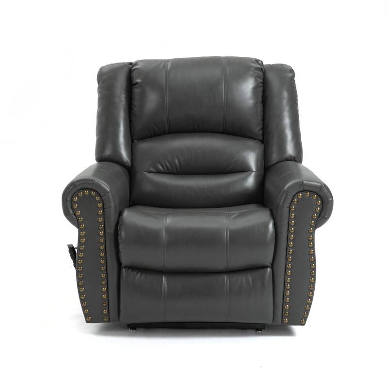 Upholstered Leather Power Lift Recliner with Massage, Heating Functions, USB Ports-Up to 350 LBS Capacity
