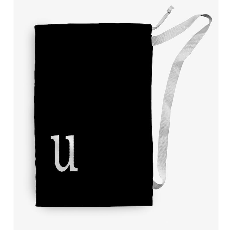 Modern Monogram Laundry Bag - 18" x 29" - Black/White