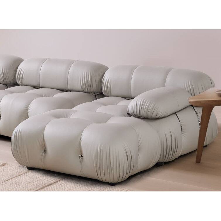 Daejuan 3 Pieces Faux Leather Sectional