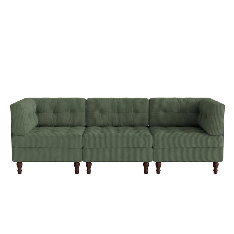 Madison Oversized Upholstered Corduroy Modular Sectional Sofa