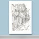 preview thumbnail 5 of 8, European City Sketch V -Premium Gallery Wrapped Canvas