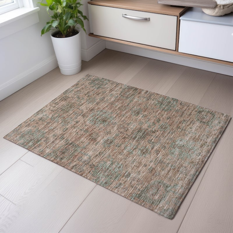 Premium Washable Super Soft Farmhouse Mayfield Rug - Coral - 1'8" x 2'6"