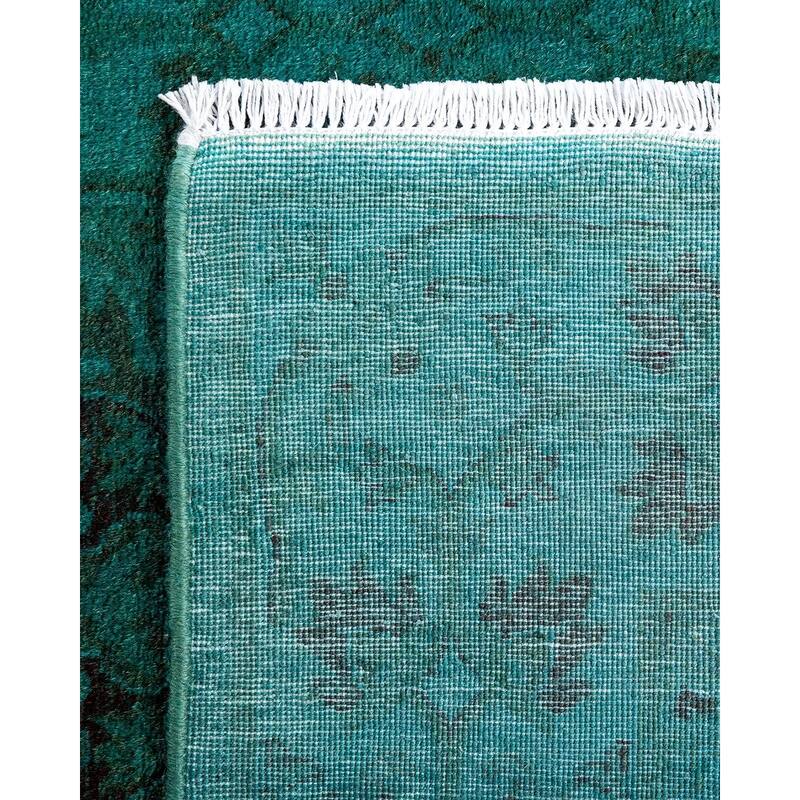 Contemporary Overdyed Wool Hand Knotted Runner - 2' 6" x 13' 10"