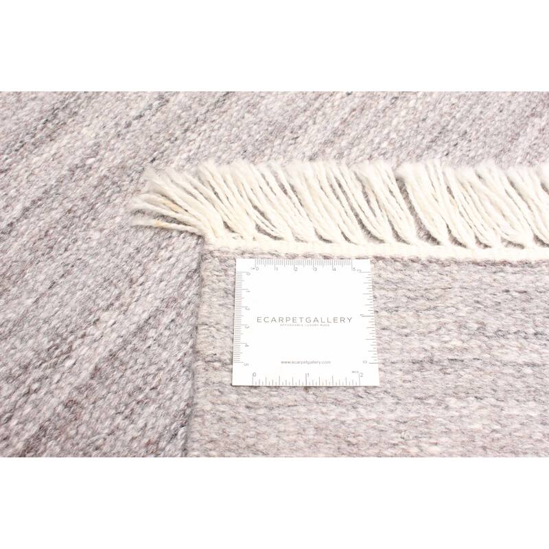 ECARPETGALLERY Flat-Weave Ankara FW Taupe Wool Kilim - 5'1 x 7'7