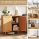 preview thumbnail 9 of 8, Gymax Bamboo Buffet Cabinet w/ PE Rattan Doors Freestanding Kitchen