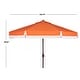 preview thumbnail 31 of 34, SAFAVIEH Milan 9ft Round Outdoor Patio Umbrella with Fringe Trim - UV Resistant, Crank Lift & Button Tilt