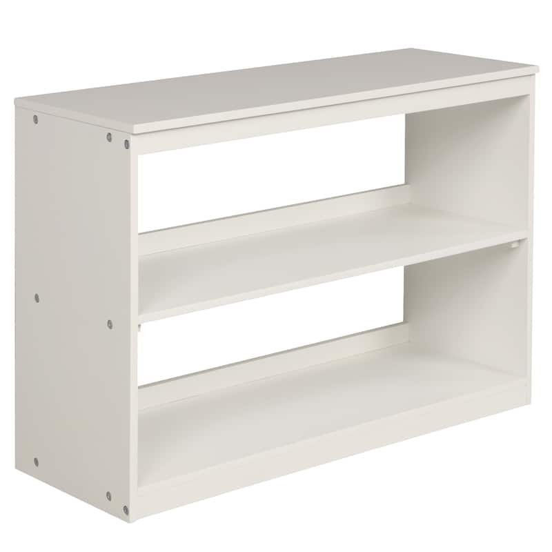 Low Study Twin Loft Bed with Cabinet and Rolling Portable Desk - Espresso