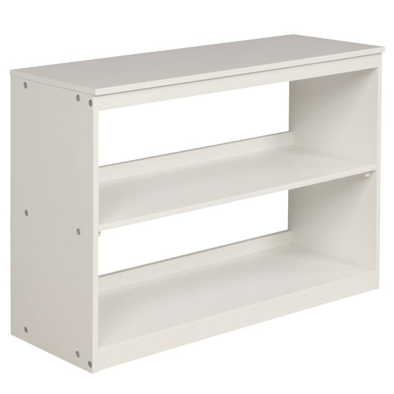 Multiple Functions Low Loft Bed with Cabinet, Shelves and Rolling Portable Desk