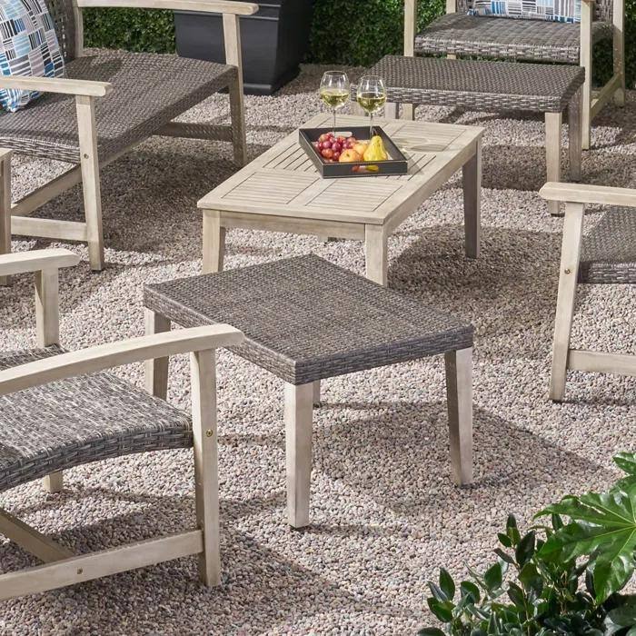 WOOD + WICKER Ottoman Comfortable choice, multiple functions, classic design, and cozy corners