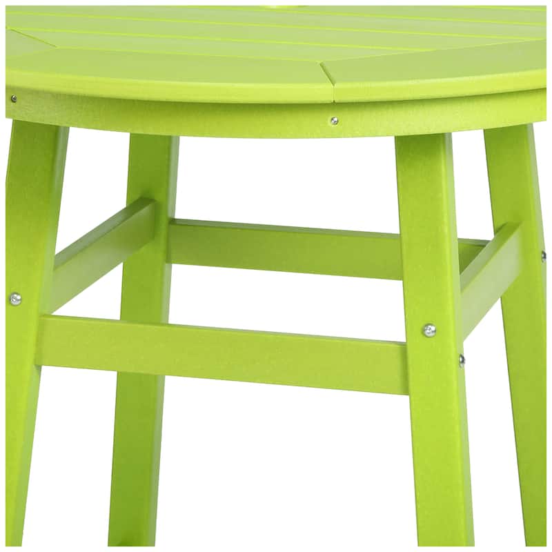 Polytrends Laguna Hdpe All Weather Outdoor Patio 35" Round Bar Table