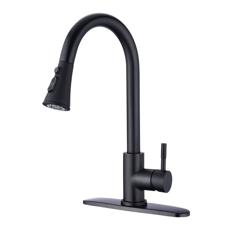 Pull Down Kitchen Sink Faucet Single Handle Kitchen Faucet WIth Sprayer Stainless Steel One Hole Modern Basin Laundry Taps