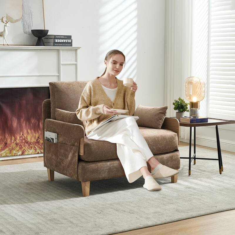 Foldable Sofa Bed Recliner, 3-In-1 Convertible Sleeper, Suitable For Small Spaces, With Three Pillows