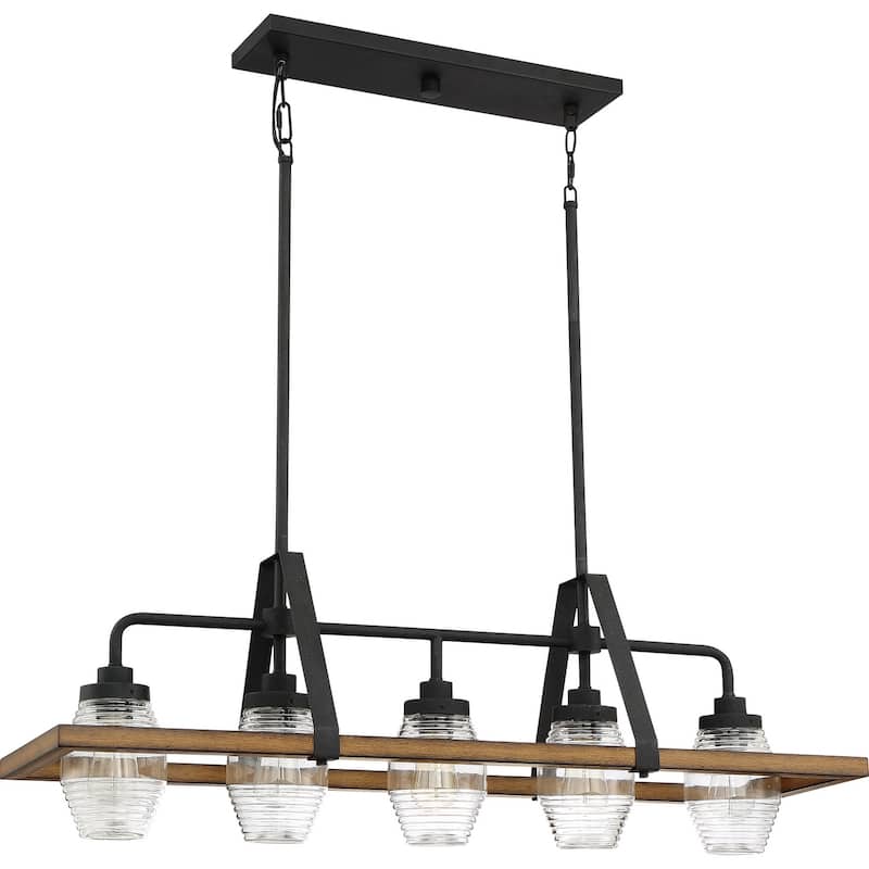 Guilford 5-Light Island Chandelier in Grey Ash - Grey Ash