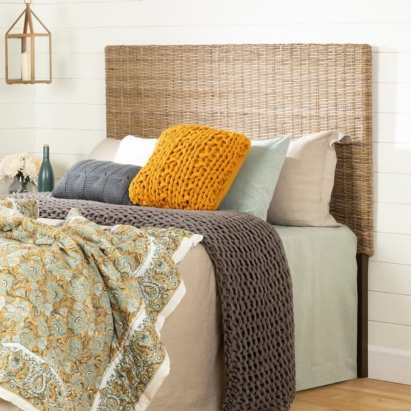 slide 2 of 24, South Shore Lilak Headboard Rattan - Queen