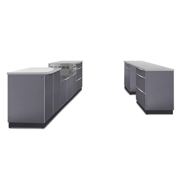 NewAge Products Outdoor Kitchen 94 Inch W x 120 Inch D 11 Piece Set ...