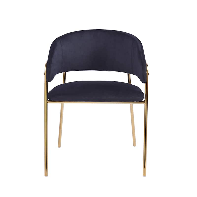 Porthos Home Cardi Dining Chairs Set of 2, Velvet Upholstery, Gold Legs