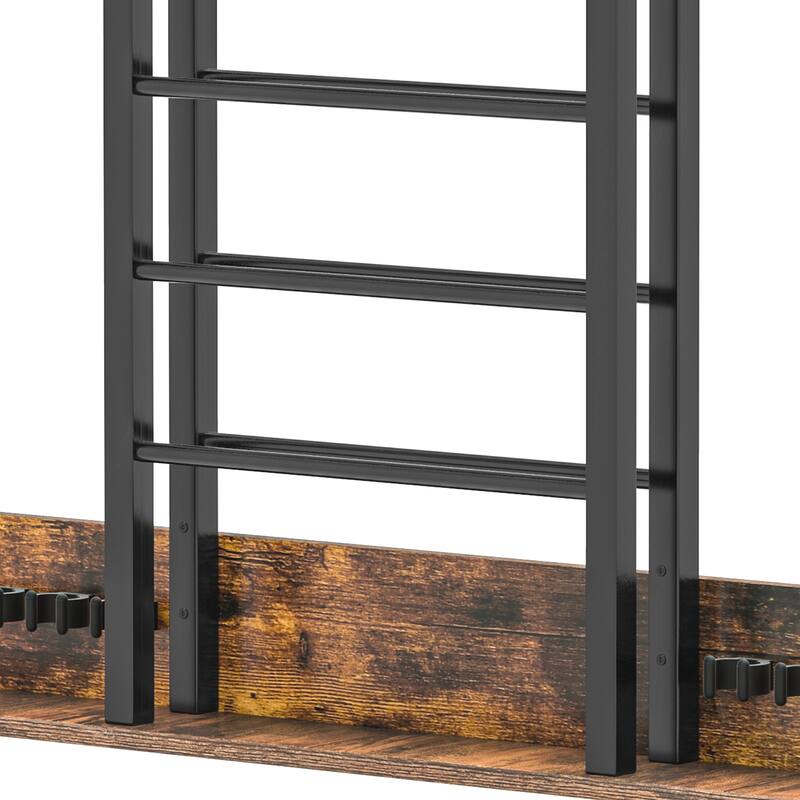 Moasis Pool Stick Holder Wall Mount Holds 8 Cue Sticks & 24 Balls