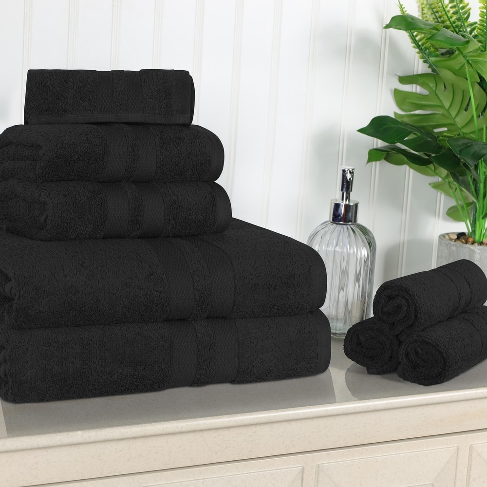 Superior Cotton Quick-Drying 8 Piece Highly Absorbent Towel Set