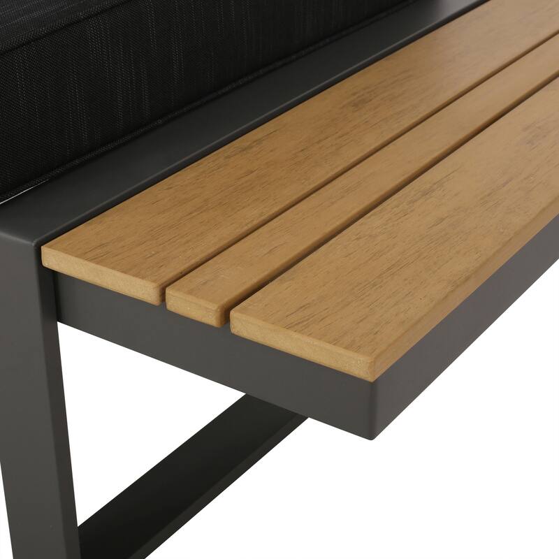 Roomfitters 5-Seater Outdoor Sofa Set, Weather-Resistant Cushioned Patio Seating, Modern Metal Frame