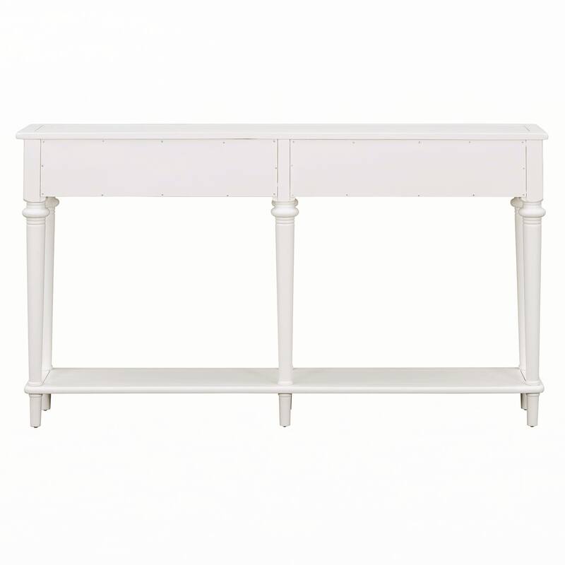 Entryway Table with 4 Drawers(White)