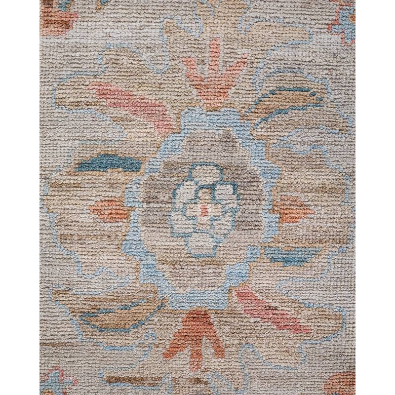 One of a Kind Hand Knotted Traditional Tribal Traditional Area Rug - 13' 8" X 2' 9"