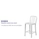 preview thumbnail 109 of 116, 2 Pack 24'' High Metal Indoor-Outdoor Counter Height Stool w/ Vertical Slat Back