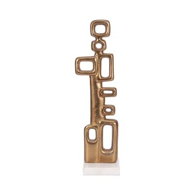 Sagebrook Home Metal 21"H Gold Abstract Table Deco - 5" x 5" x 21"