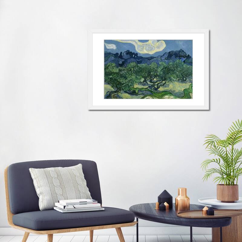iCanvas "Olive Trees with the Alpilles in the Background" by Vincent van Gogh