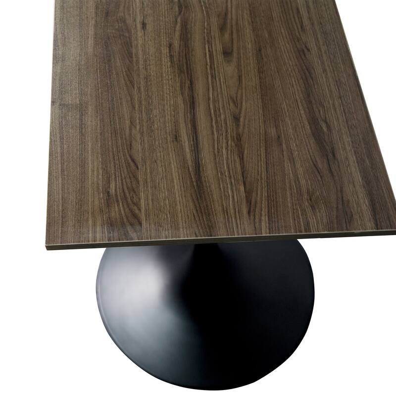 Verve 43 in. Tall Bar Height Dining Table Square MDF Wood Tabletop in White Stainless Steel Pedestal Base Accent Bar Table