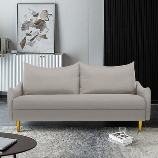 Light Grey Modern 67" Loveseat Sofa with High-Density Foam and Heavy-Duty Metal Frame for Small Space
