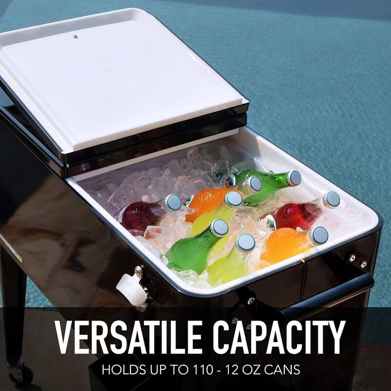 Permasteel 80-Qt Classic Outdoor Rolling Patio Cooler with Wheels