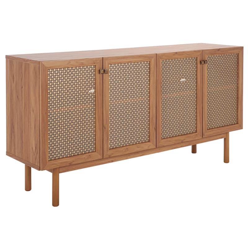 SAFAVIEH Micaela 63-inch 4-Door Storage Media TV Stand - 63.1" W x 16.3" D x 31.7" H - 63Wx16Dx32H