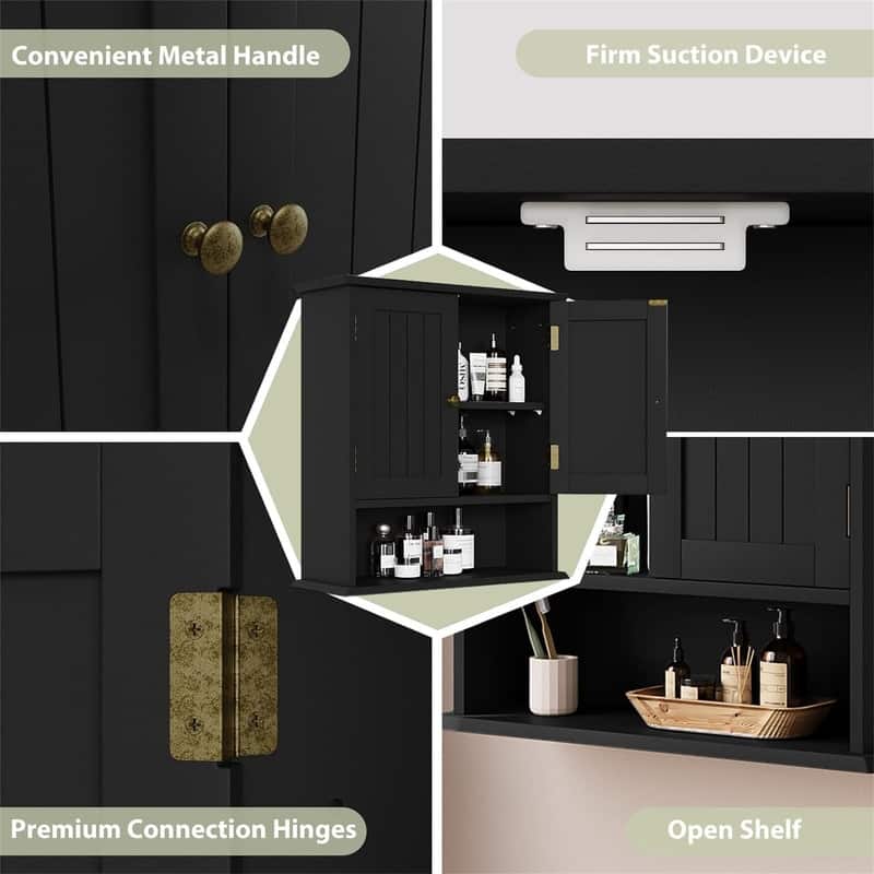Bathroom Cabinet Wall Mounted - 7.8"D x 21.5"W x 23.6"H