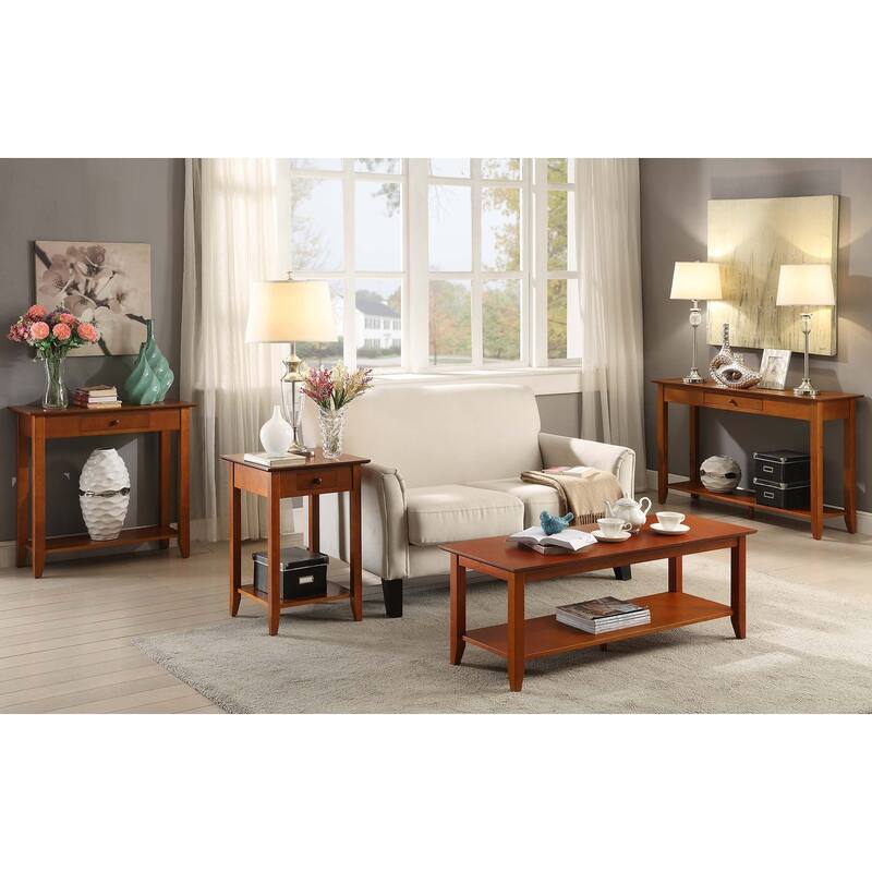 Convenience Concepts American Heritage 1 Drawer End Table with Shelf