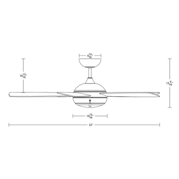 Disc 5-Blade Energy Star Ceiling Fan 52in Matte White with 3000K LED ...