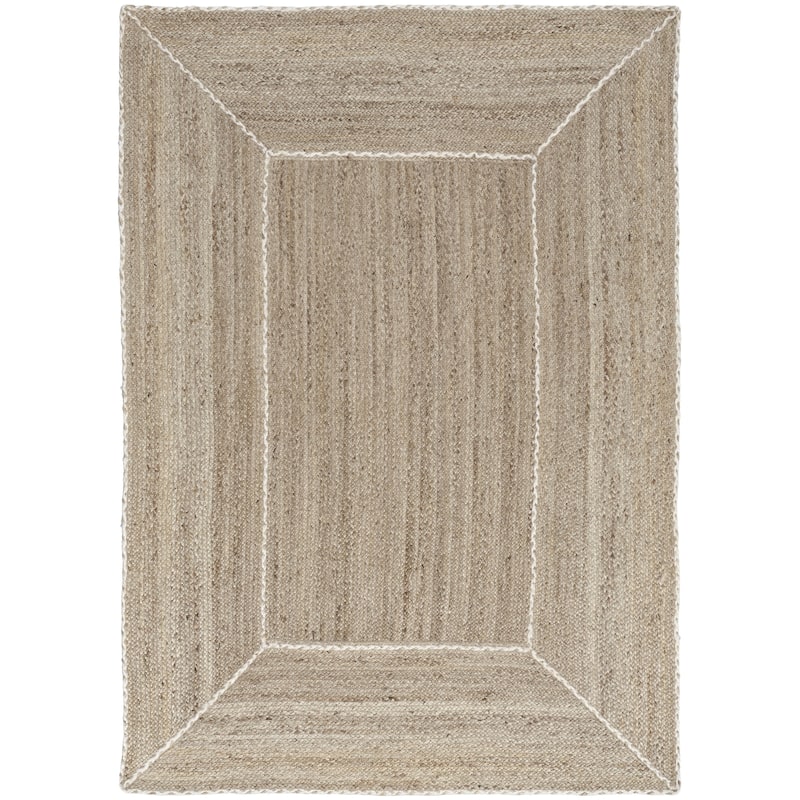 Nourison Terrazzo Jute Indoor only Solid Area Rug - 5' x 7' - Natural/Grey