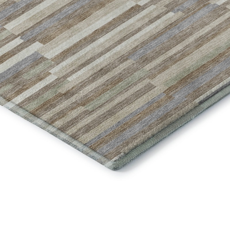 Premium Washable Super Soft Geo Stripes Mayfield Rug