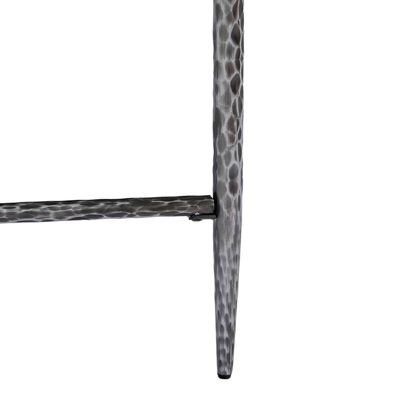 Christopher Knight Home - 7-Piece Industrial Metal Top Dining Set with Upholstered Chairs