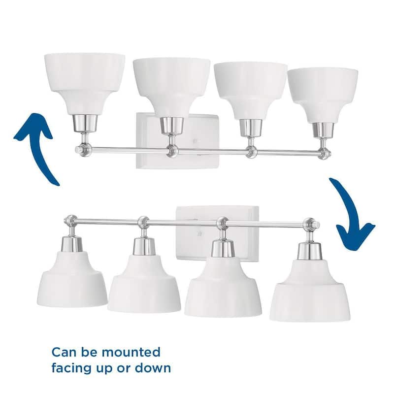 Bramlett Collection Four-Light Bath & Vanity - 8.25" x 33.375" x 7.125"
