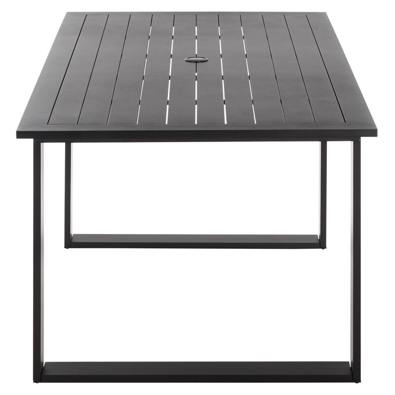SAFAVIEH Outdoor Living Fash Aluminum Sled Leg Dining Table - 71"W x 34"D x 29"H